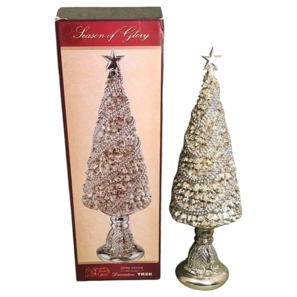 Vintage "Seasons of Glory" 14" Jewel Glimmer Christmas Tree by Cracker Barrel